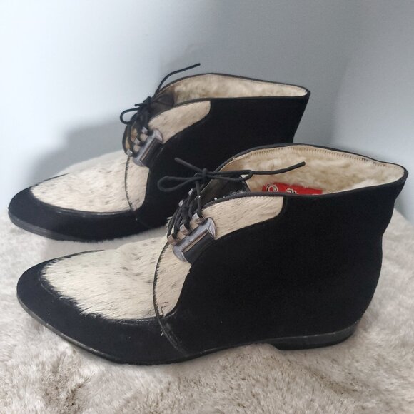 Sno-Mount Shoes - Vintage Sno-Mount Fur Boots Women's size 8.5